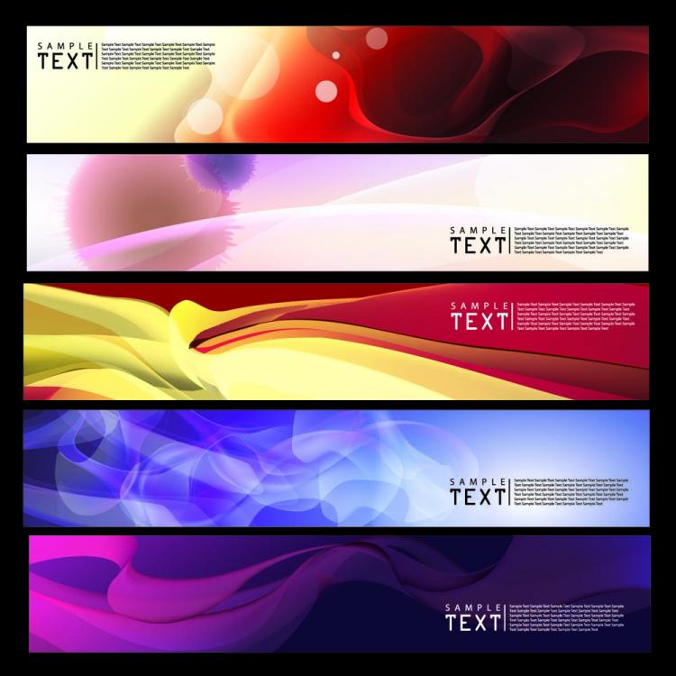 free vector Brilliant dynamic banners 03 vector